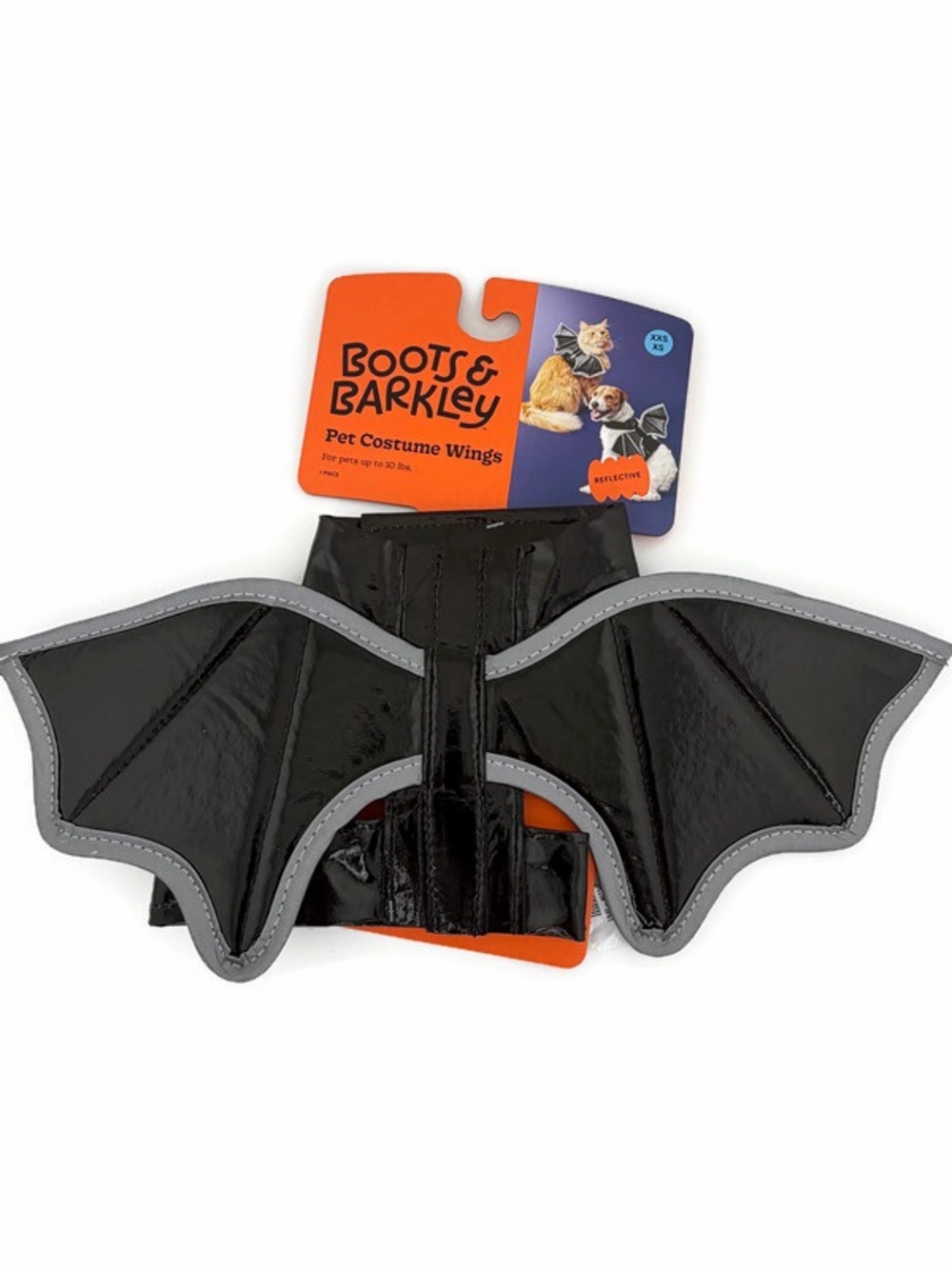 Boots & Barkley Black Reflective Bat Wings Pet Costume